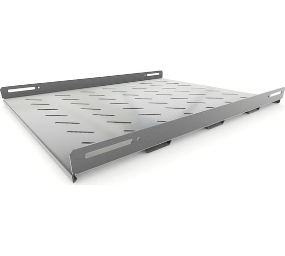 Стационарная усиленная полка Hyperline TSH3M-650-RAL7035 глубина 650 мм, с боковым креплением, нагрузка до 50 кг, для шкафов серии TTB, TTR, 485x650мм (ШхГ), цвет серый (RAL 7035) 451905 1