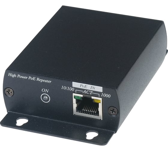 Удлинитель PoE SC&T IP04R af/at/bt по витой паре до 240 м (до 48.86Вт), 10/100/1000M (1 устройство по 120 м в каждую сторону) sct1449