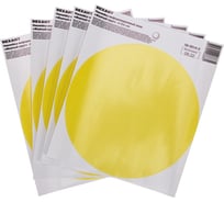 Наклейка информационный знак «Желтый круг» REXANT с хедером; d-150 мм, (5шт\упак) 56-0014-3