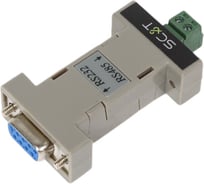 Преобразователь интерфейса SC&T RS001 RS232 в RS485, полудуплексный режим работы, автопереключение скорости передачи вплоть до 115200 бод на расстояние 1200м, не требует питания sct0529