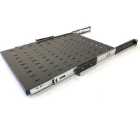 Выдвижная полка Hyperline TSS3-800-RAL9004 c 19'' креплением, глубина 800 мм, нагрузка до 20 кг, для шкафов TTB глубиной 1000-1200мм, цвет черный (RAL 9004) 445962