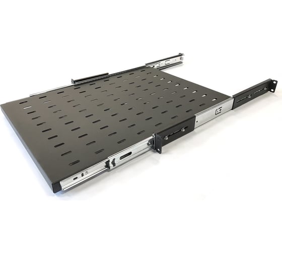 Выдвижная полка Hyperline TSS3-800-RAL9004 c 19'' креплением, глубина 800 мм, нагрузка до 20 кг, для шкафов TTB глубиной 1000-1200мм, цвет черный (RAL 9004) 445962 1