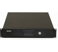 Полка (ящик) для документов с замком Hyperline TDR3-2U-360-RAL9004 2U, 88x483x360мм (ВхШхГ), цвет черный (RAL 9004) 499188