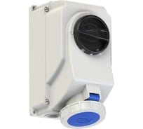 Настенная розетка PCE 32а 220v 1p+n+e ip67, с выключателем и блокировкой 75232-6