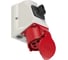 Настенная розетка PCE 32а 380v 3p+n+e ip44 с выключателем 75925-6 1