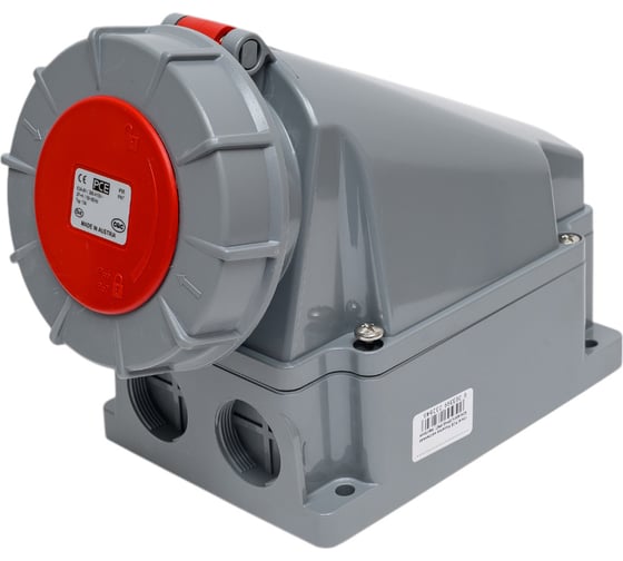 Настенная розетка PCE 63а 380v 3p+e ip67 134-6 1