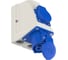 Настенная розетка PCE комбинированная 16а 220v 1p+n+e ip44 + 1gs 9213-6 1