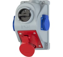 Комбинированная настенная розетка с выключателем PCE 16а 5п ip44 2gs 96061552