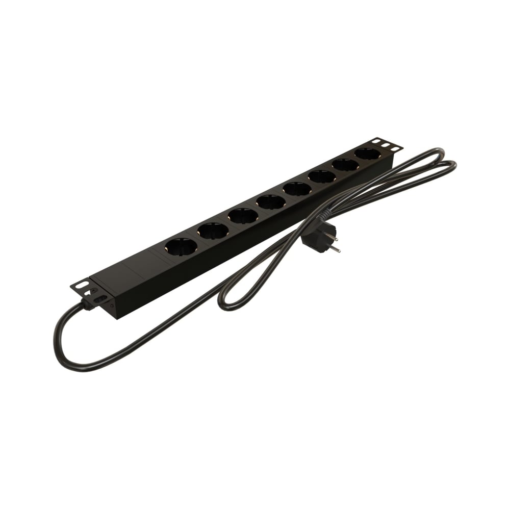 Блок розеток Hyperline She19-8sh-16-2.0eu 19", 8 розеток schuko, 16a ...