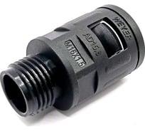 Муфта для гофрированных труб Weyer WQG-P09B/AD15.8 - коннектор прямой, нар. PG09 WE0207601