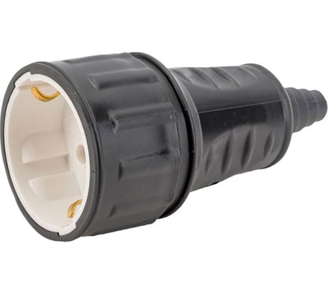 1-местная разборная розетка Bylectrica с заземляющим контактом, переносная, черная, Р16-380 ч