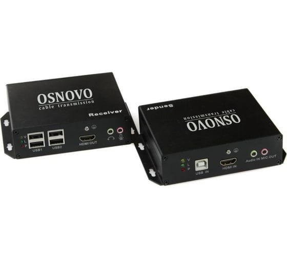 Комплект для передачи HDMI, USB, RS232, ИК-управления и аудио по сети ...