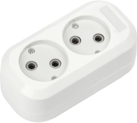 Колодка Smartbuy 2 гнезда 10А/2,2кВт без заземления SBE-10-2-00-N