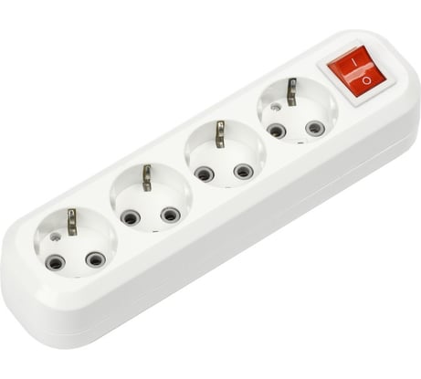 Колодка Smartbuy 4 гнезда 16А/3,5кВт c выключателем и заземлением SBE-16-4-00-ZS