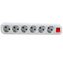 Колодка Smartbuy 6 гнезд 16А/3,5кВт c выключателем и заземлением SBE-16-6-00-ZS