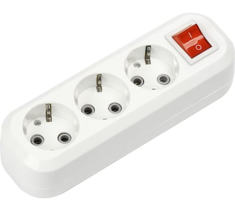 Колодка Smartbuy 3 гнезда 16А/3,5кВт c выключателем и заземлением SBE-16-3-00-ZS