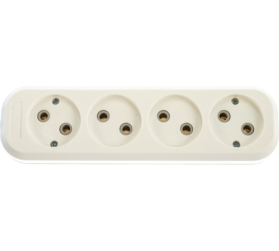 Колодка Smartbuy 4 гнезда 10А/2,2кВт без заземления SBE-10-4-00-N