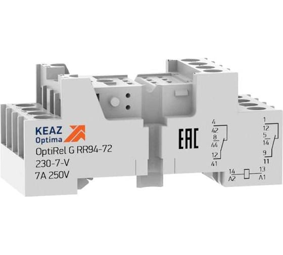 Розетка для реле КЭАЗ OptiRel G RR94-72-230-7-V 281170