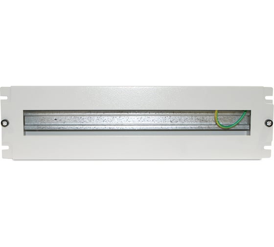 Панель с DIN-рейкой Hyperline BPB19-PS-3U-RAL7035 с регулируемой глубиной установки, 19", 3U, 22 места, цвет серый (RAL 7035) 437076 1