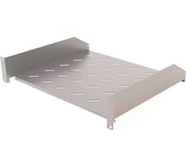 Угловая полка Hyperline TAL3-2U-300-RAL7035 с перфорацией 19", 2U, ширина 440 мм, глубина 300 мм, цвет серый (RAL 7035) 433670