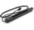 Горизонтальный блок розеток Hyperline SHE19-6SH-Z-2.5EU для 19" шкафов, 6 розеток Schuko, дифференциальный автомат 1P+N 16А, кабель питания 2.5м (3x1.5мм2) с вилкой Schuko 16A, 250В, 482.6x44.4x44.4мм (ШхГхВ), корпус алюминий, черный 497471 1
