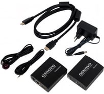 Комплект для передачи HDMI OSNOVO TA-HiP+RA-HiP ИК управления и питания по кабелю витой пары (HDBaseT). sct1466