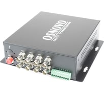 Оптический передатчик 8 каналов видео OSNOVO TA-H82-15F HDCVI/HDTVI/AHD/CVBS и 1 двунаправленного канала управления (RS485/полудуплекс) по одномодовому оптоволокну до 20км. sct1428