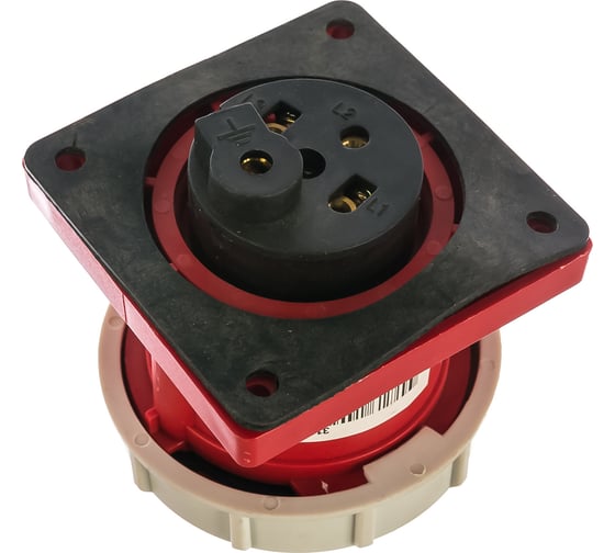 Стационарная внутренняя розетка EKF PROxima 3142, 3Р+РЕ, 16А, 380В, IP67 ps-3142-16-380