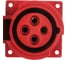 Розетка стационарная внутренняя EKF 3142 3Р+РЕ 16А 380В IP67 ps-3142-16-380 5
