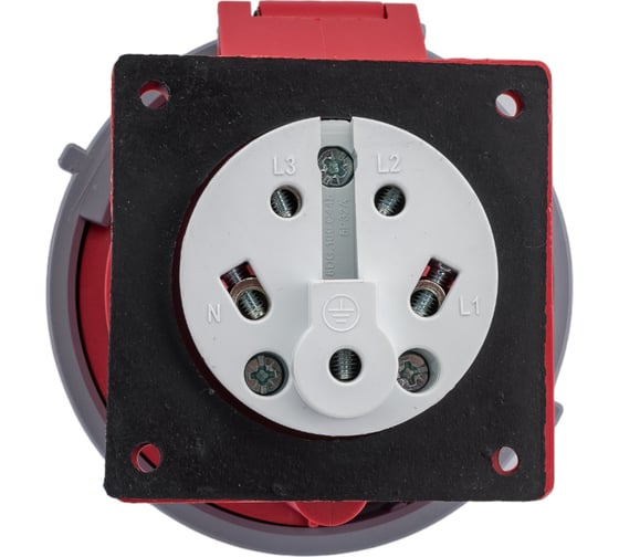 Стационарная внутренняя розетка EKF PROxima 3252, 3Р+РЕ+N, 32А, 380В, IP67 ps-3252-32-380