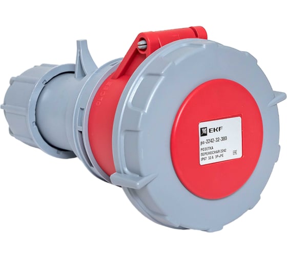 Розетка переносная EKF 2242 3Р+РЕ 32А 380В IP67 ps-2242-32-380