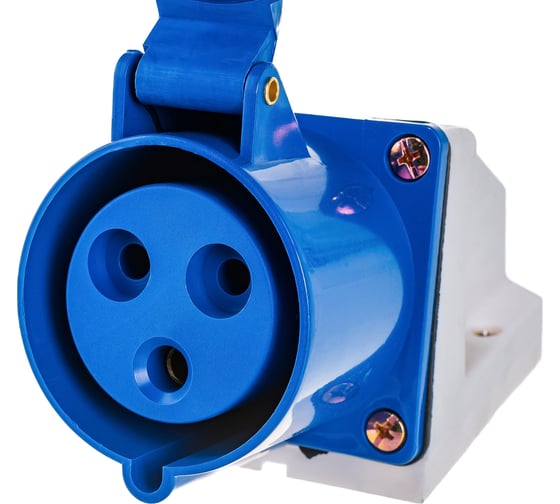 Стационарная наружная розетка EKF PROxima 123, 2Р+РЕ, 32А, 220В, IP44 ps-123-32-220