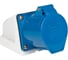 Розетка стационарная наружная EKF 123 2Р+РЕ 32А 220В IP44 ps-123-32-220 1