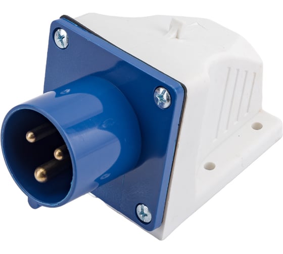 Стационарная вилка EKF PROxima 513, 2Р+РЕ, 16А, 220В, IP44 ps-513-16-220 1