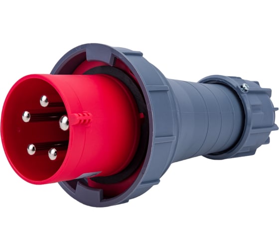 Переносная вилка EKF PROxima 0452, 3Р+РЕ+N, 125А, 380В, IP67 ps-0452-125-380
