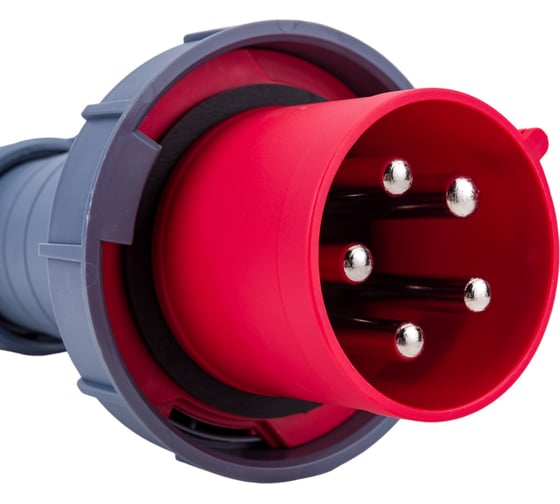 Переносная вилка EKF PROxima 0452, 3Р+РЕ+N, 125А, 380В, IP67 ps-0452-125-380