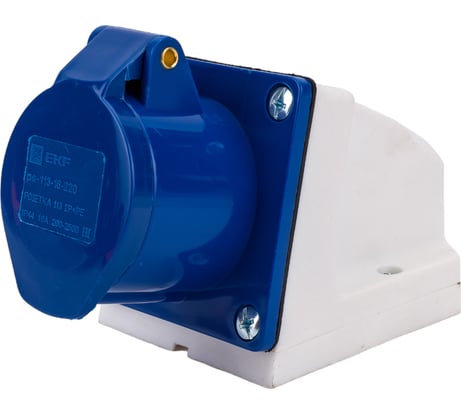 Розетка стационарная наружная EKF 113 2Р РЕ 16А 220В IP44 ps-113-16-220