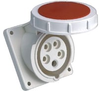 Стационарная внутренняя угловая розетка EKF PROxima 4452, 3Р+РЕ+N, 125А, 380В, IP67 ps-4452-125-380