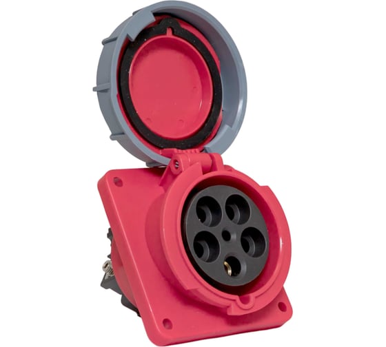 Розетка стационарная внутренняя угловая EKF 4452 3Р+РЕ+N 125А 380В IP67 ps-4452-125-380 1