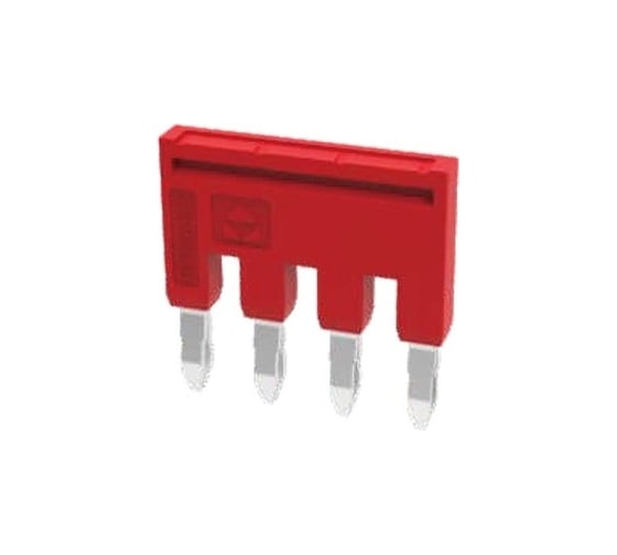 Перемычка Degson для клемм ds, 4 полюса, красная, упак. 10шт. DFB4-6.2-16-00Z(H) 1
