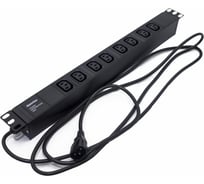 Блок розеток Hyperline SHE19-8IEC-2.5IEC для 19 шкафов, горизонтальный, 8хIEC 320 C13, 10A 397033