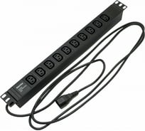 Блок розеток Hyperline SHE19-10IEC-2.5IEC для 19 шкафов, горизонтальный 426782