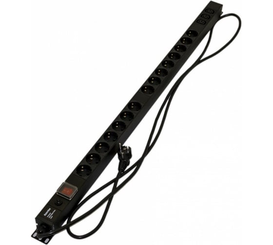 Блок розеток Hyperline SHE-15SH-3IEC-SF-2.5EU 15 розеток 396993 1