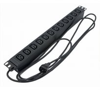 Блок розеток Hyperline SHE19-12IEC-2.5IEC для 19 шкафов, горизонтальный 426788