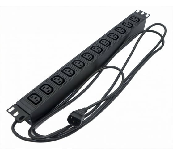 Блок розеток Hyperline SHE19-12IEC-2.5IEC для 19 шкафов, горизонтальный 426788