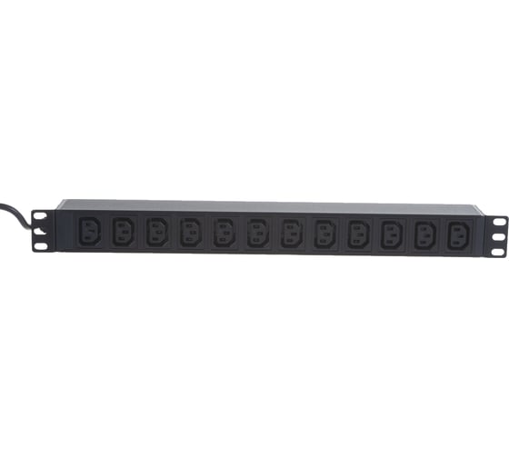 Блок розеток Hyperline SHE19-12IEC-2.5IEC для 19 шкафов, горизонтальный 426788