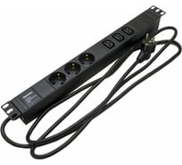 Блок розеток Hyperline SHE19-3SH-3IEC-2.5EU 397016