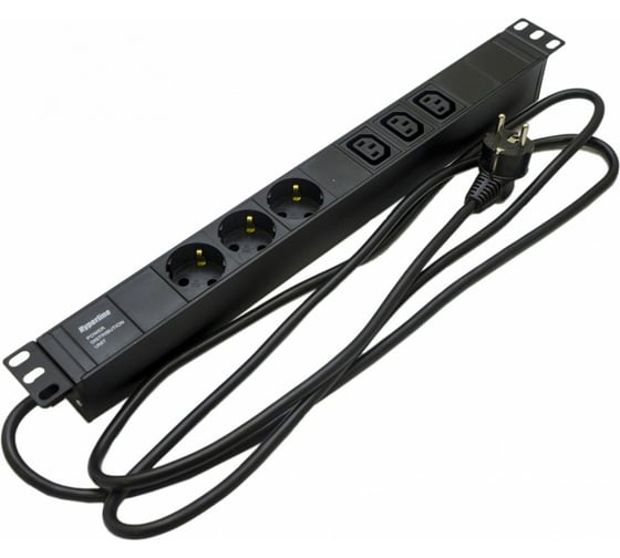 Блок розеток Hyperline SHE19-3SH-3IEC-2.5EU 397016