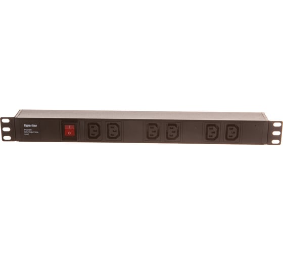 Блок розеток Hyperline SHE19-6IEC-S-IEC для 19 шкафов 426784 1