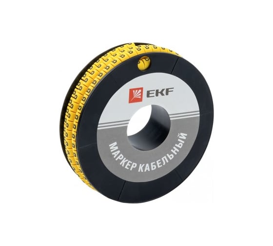 Кабельный маркер EKF 4.0кв.мм, B, 500ед, ЕС-2 plc-KM-4-B